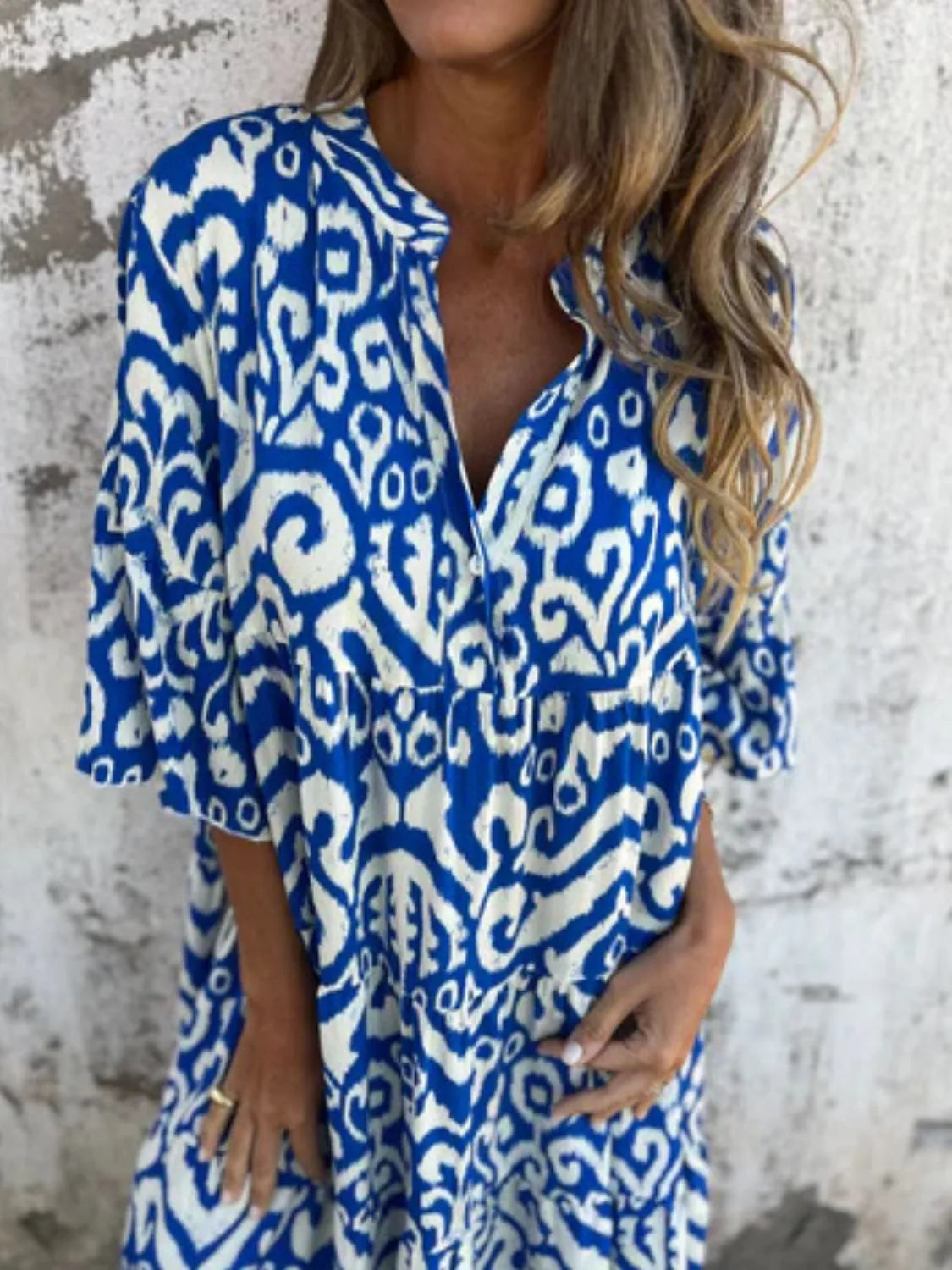 Full Size Printed Notched Half Sleeve Dress Plus Size e686a6f9-d701-4e1c-82d4-662fcb7dabd0-Max-Origin