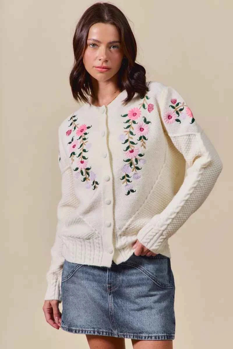 SO ME Floral Embroidered Coquette Sweater Cardigan e699f29047f84d10a7c83606f0920dc0-Max-Origin