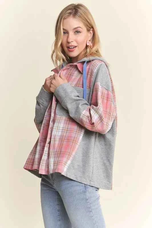 ADORA Button Down Plaid Hoodie Shacket e6a7c0bebc364343939566e034310838-Max-Origin