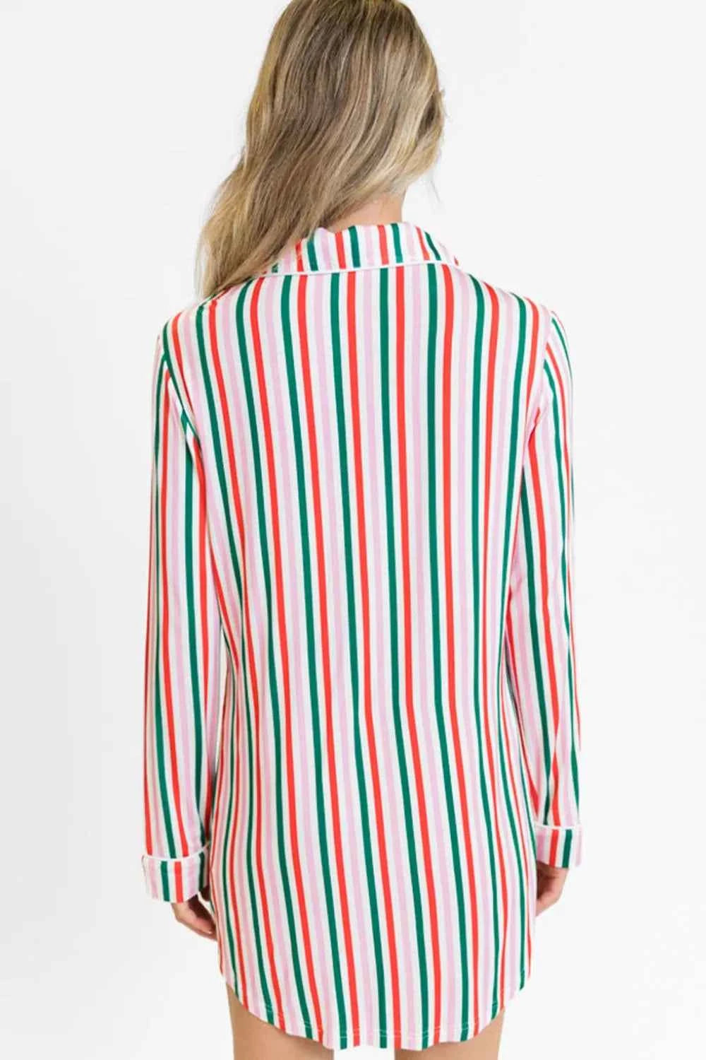 Striped Button Front Long Sleeve Shirt Dress e6afe0ad-79aa-4e48-b385-a52d7a3a9cf2-Max-Origin