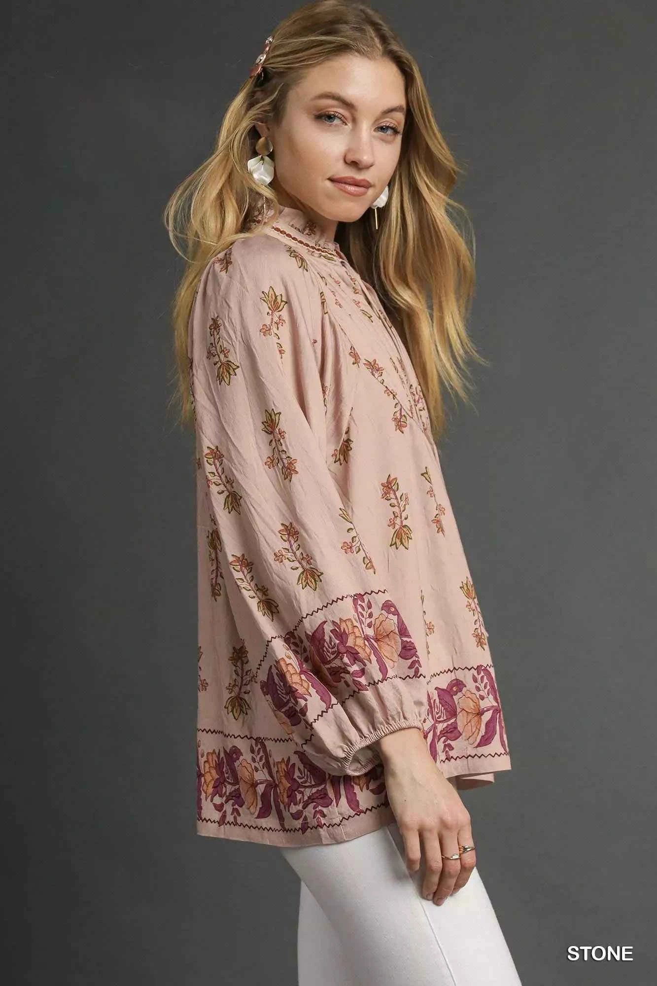 Umgee Floral Boho Peasant Blouse e6b75725-d85c-4876-bd5d-feb4fe376cdb-Max-Origin
