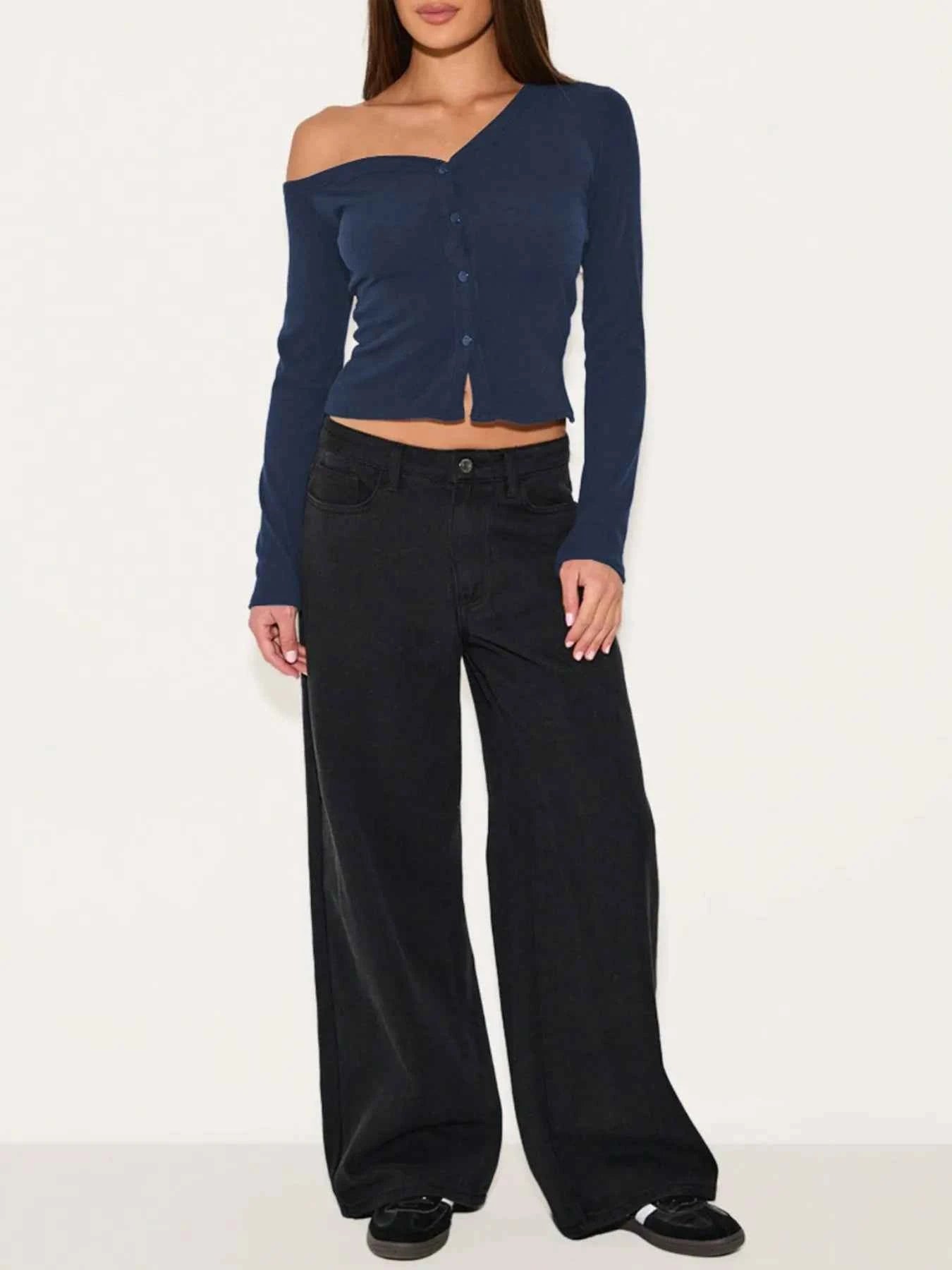 Asymmetrical Neck Button Up Cardigan e6b87f87-4254-4e3b-8403-b759d9591902-Max-Origin