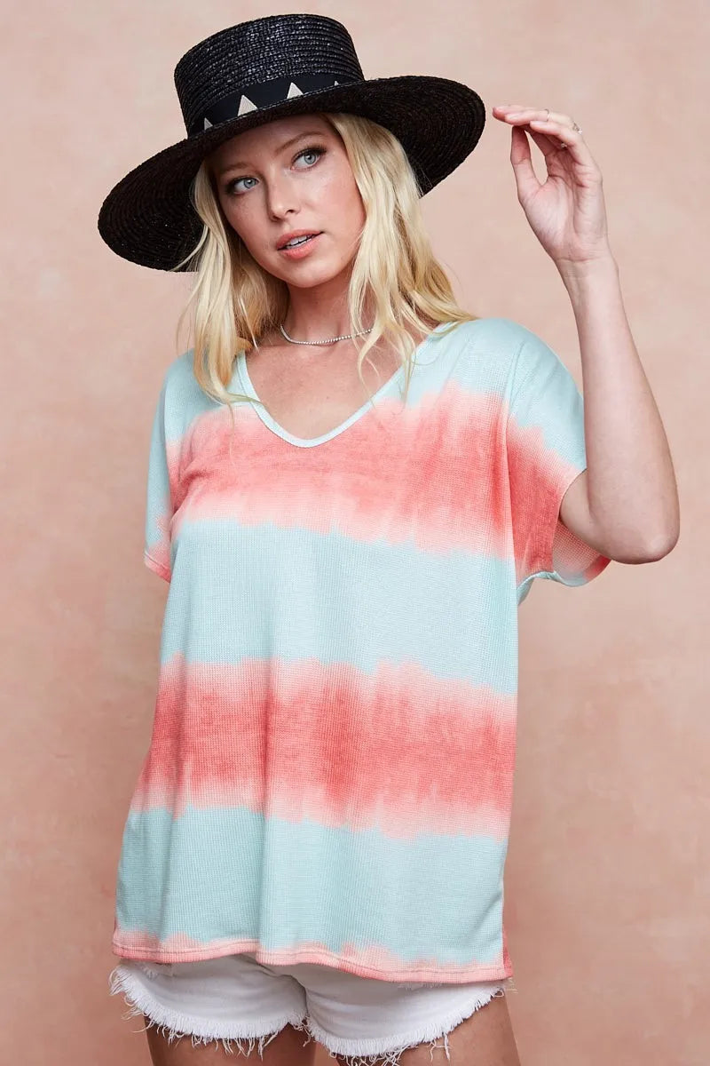 BiBi Tiedye Printed Hacci Knit Top e6b9c121608e4b96bfee56444effa656-Max-Origin