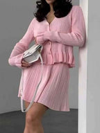 Ruffle Trim Knit Cardigan & Skirt Set e6bca029-8f63-4de9-ad3a-1c9ef9c73e60-Max-Origin