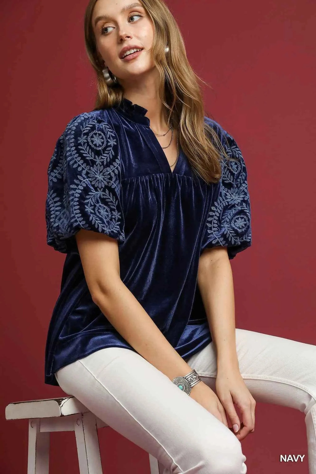 Umgee Full Size Velvet Embroidered Sleeve Blouse Plus Size e6c2e217-bdf7-46da-b656-efb7ab6b7f84-Max-Origin
