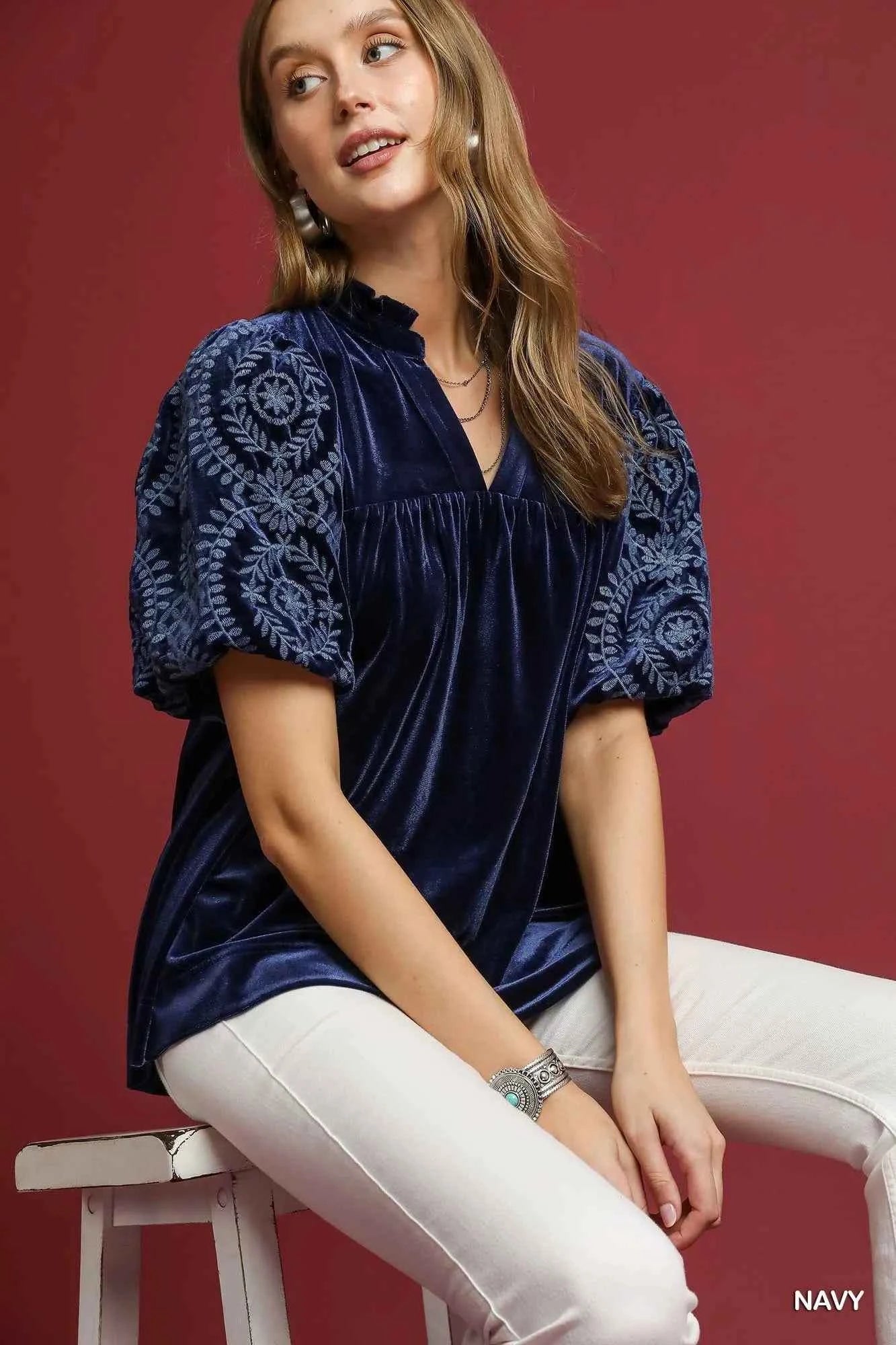 Umgee Full Size Velvet Embroidered Sleeve Blouse Plus Size e6c2e217-bdf7-46da-b656-efb7ab6b7f84-Max-Origin