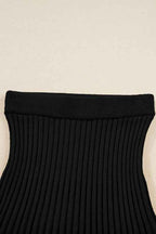 Solid High Neck Sweater and Pleated Mini Skirt Set e6cf2cee-4641-442c-9fc7-d510bc1fd319