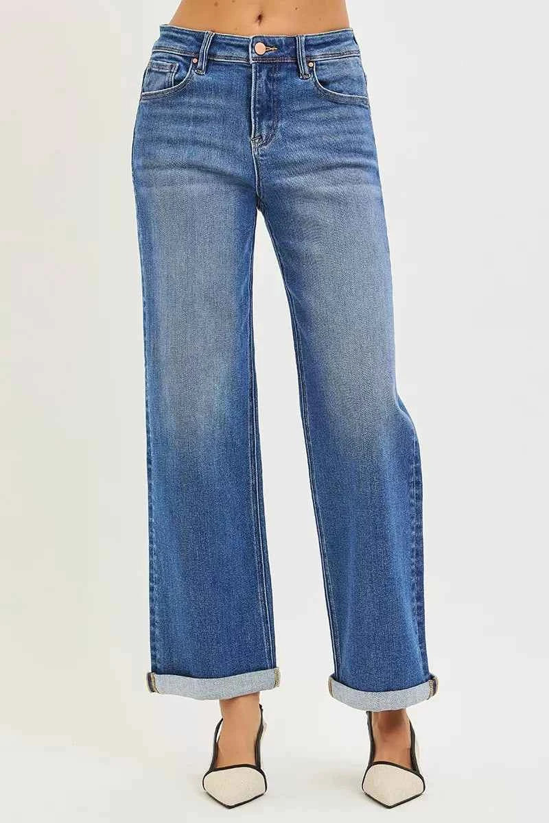 RISEN Full Size High Rise Relaxed Fit Ankle Straight Cuff Jeans Plus Size MEDIUM e6f5d49a76414525aa09948cf1a284f3-Max-Origin