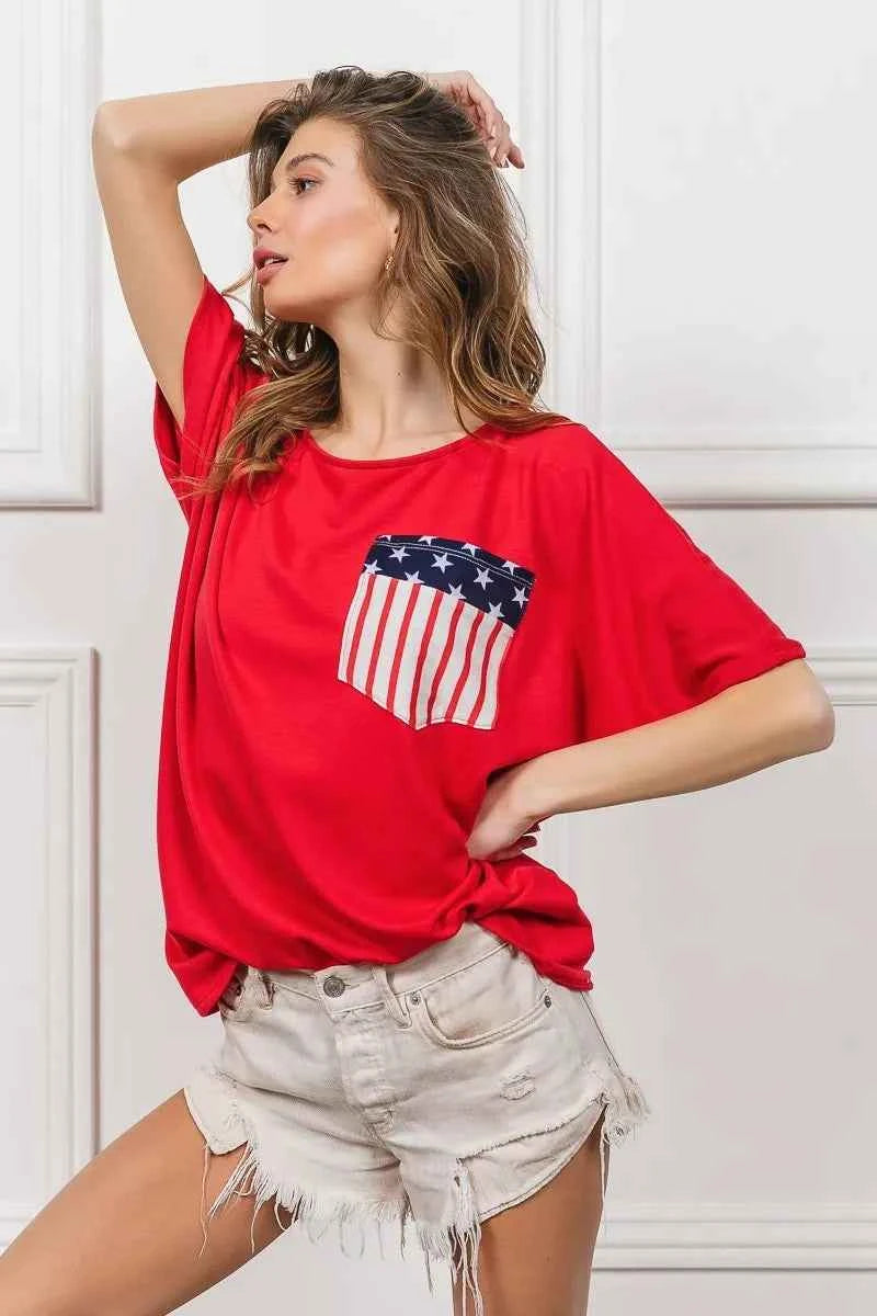 BiBi French Terry With Front Pocket Dolman Sleeves Top e700dc9b8b934e52a1c4cbe724ba0358-Max-Origin