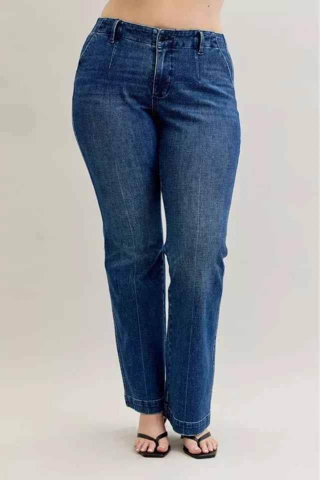 Judy Blue Full Size Mid Rise Bootcut Jeans with Welt Pockets Plus Size e7045ea1-7e05-4eab-8111-4457a0a8cadc-Max-Origin
