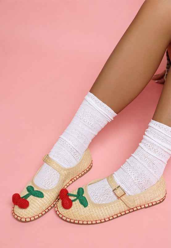 Brunch Date Cherry Accent Mary Jane Flats e704b7dc-91d7-472f-bf52-49e441dd008a