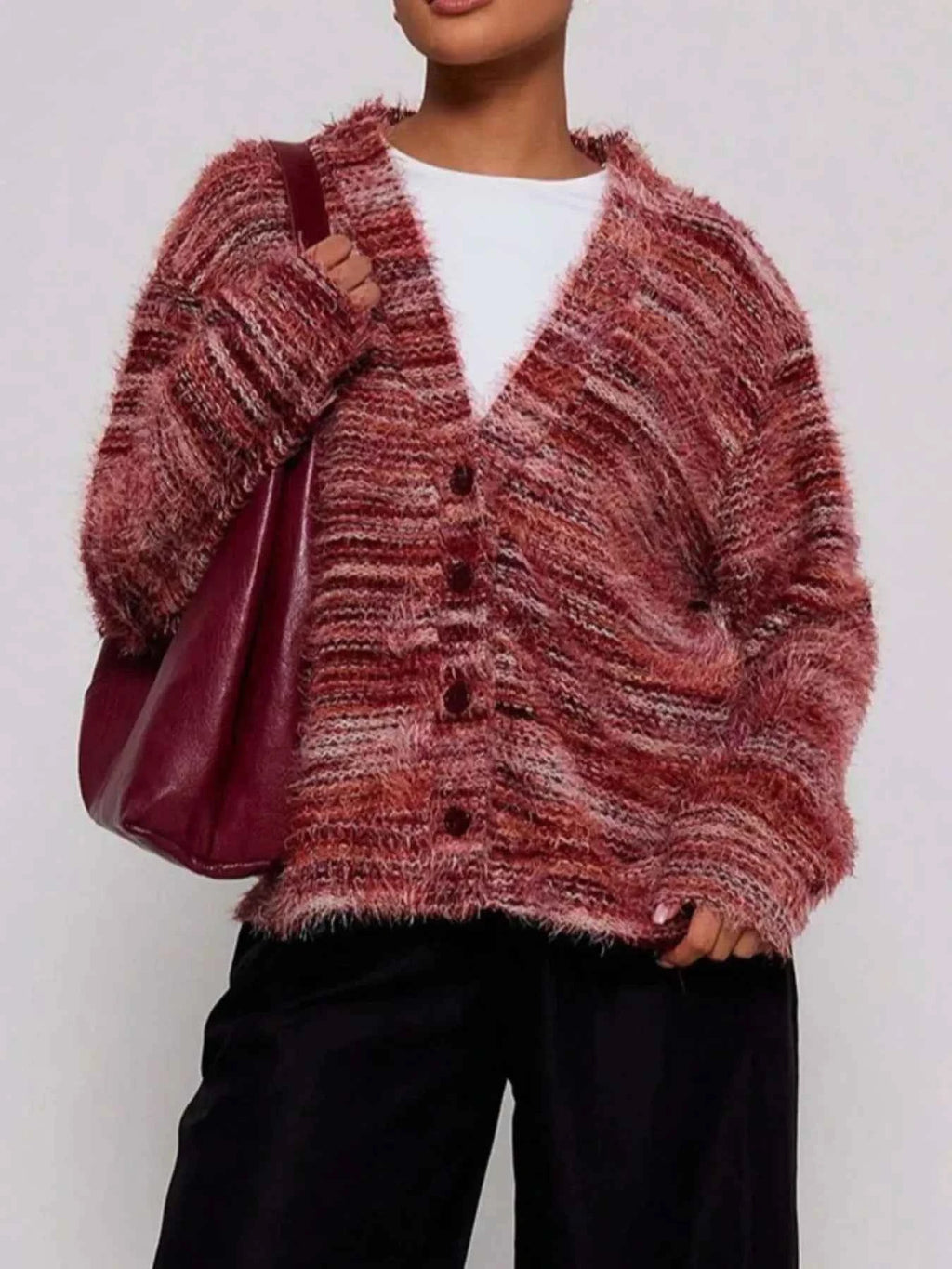 Fuzzy Button Down Chunky Cardigan e7108740-d011-475a-9efe-7745f2bb2c9a-Max-Origin