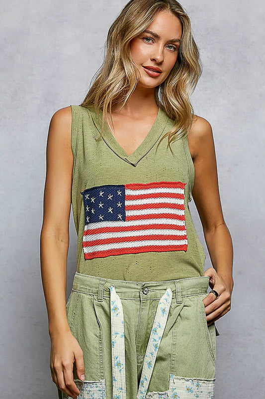 POL V-Neck Ribbed Tank with American Flag Patch and Star Back Patch e72bfd12-b792-4353-8b25-ee7fe24a7bf4-Max-Origin