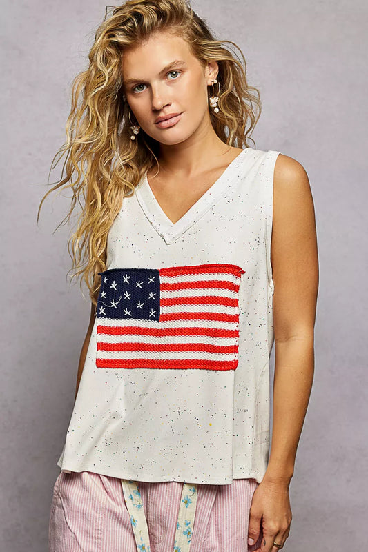 V-Neck Ribbed Tank with American Flag Patch and Star Back Patch e7400a7a-2c40-43ca-a029-60bbf910e2e9-Max-Origin