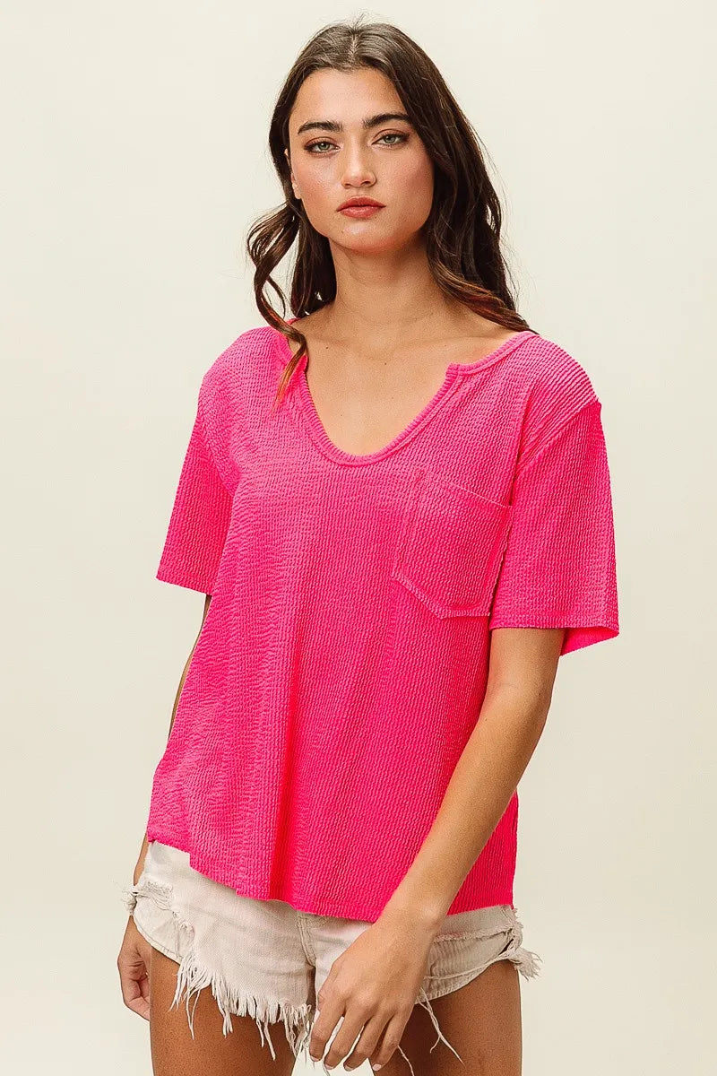 BiBi Waved Rib U Neck Top With Front Pocket e74152c467f648ff8fe35559613b2886-Max-Origin