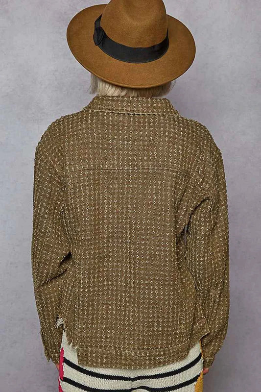 Raw Hem Button Up Jacket with Chest Pockets e76b21c2-b7a1-4611-9aba-55679772d4a5-Max-Origin