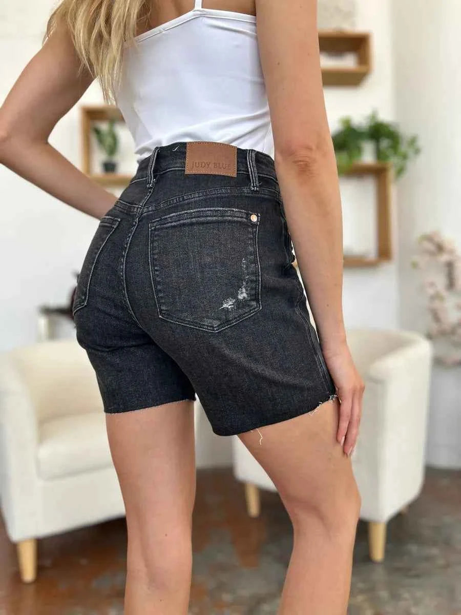 Judy Blue Full Size High Waist Rigid Magic Denim Shorts e76ec172-0407-4ddd-a73d-6913bffe16f8-Max