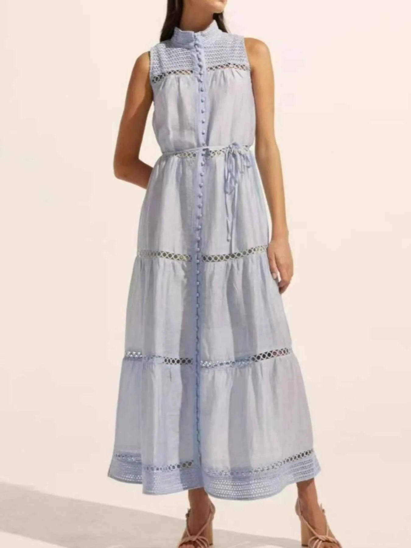 Hollow Out Sleeveless Midi Dress e77f69a1-7eb9-4c71-8a7a-c5724ec9772b-Max-Origin