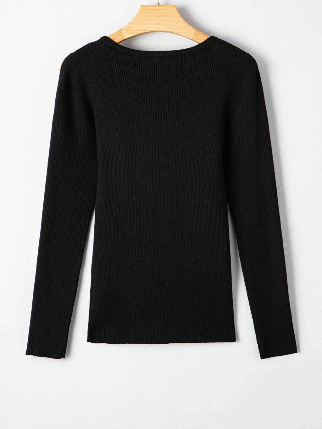 Ribbed Knit Cold Shoulder Sweater e78d15ec0dbc451784473e61a9c6f6d2-Max-Origin