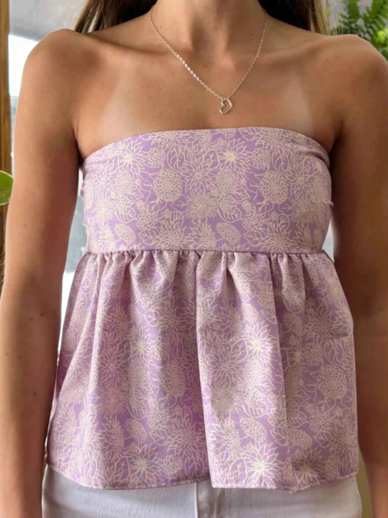 Tie Back Tube Top Purple e79243f6-41b8-46c0-a809-bf34db41421f-Max-Origin