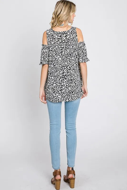 Heimish Full Size Leopard Round Neck Cold Shoulder T-Shirt Plus Size e7ac26d5-10ec-4514-8d8c-812c56e4b35a-Max