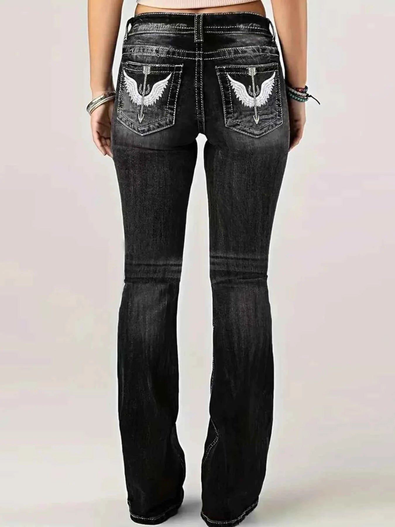 Embroidered Washed Bootcut Jeans e7b2a963c281493fa1fa3a01cc6832f2-Max-Origin