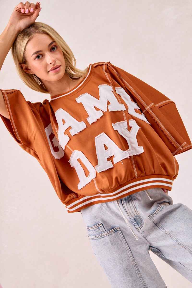 BiBi Gameday Patchwork Stitch Detail French Terry Top e7bef08afcb24810bb02a2a6dab58279-Max