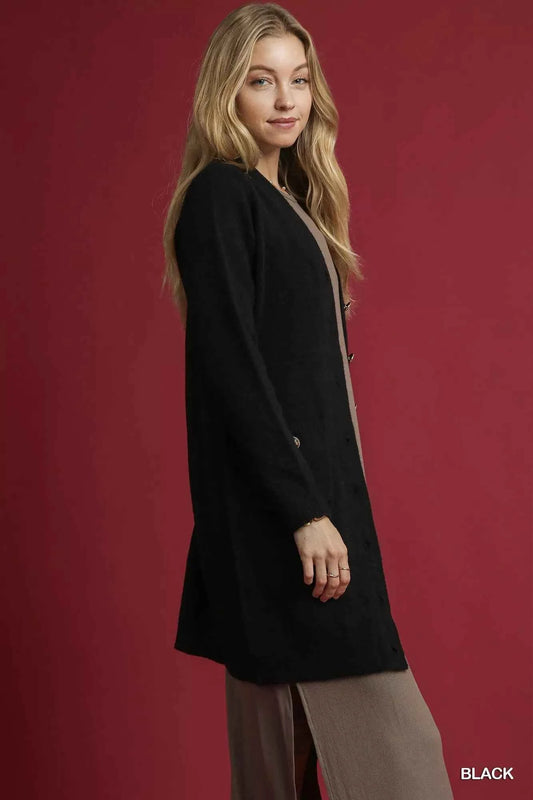 Button-Down Longline Sweater Cardigan with Front Pockets e7c637c0-6d70-41c2-950d-2e5d84135fab-Max-Origin