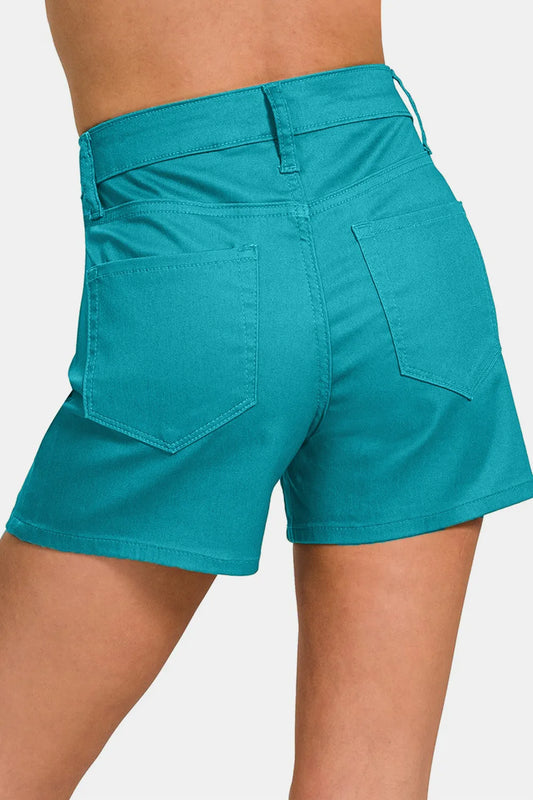 Zenana High Waist Denim Shorts e7ca6d39-291a-45a9-b091-f62d42a9686f-Max