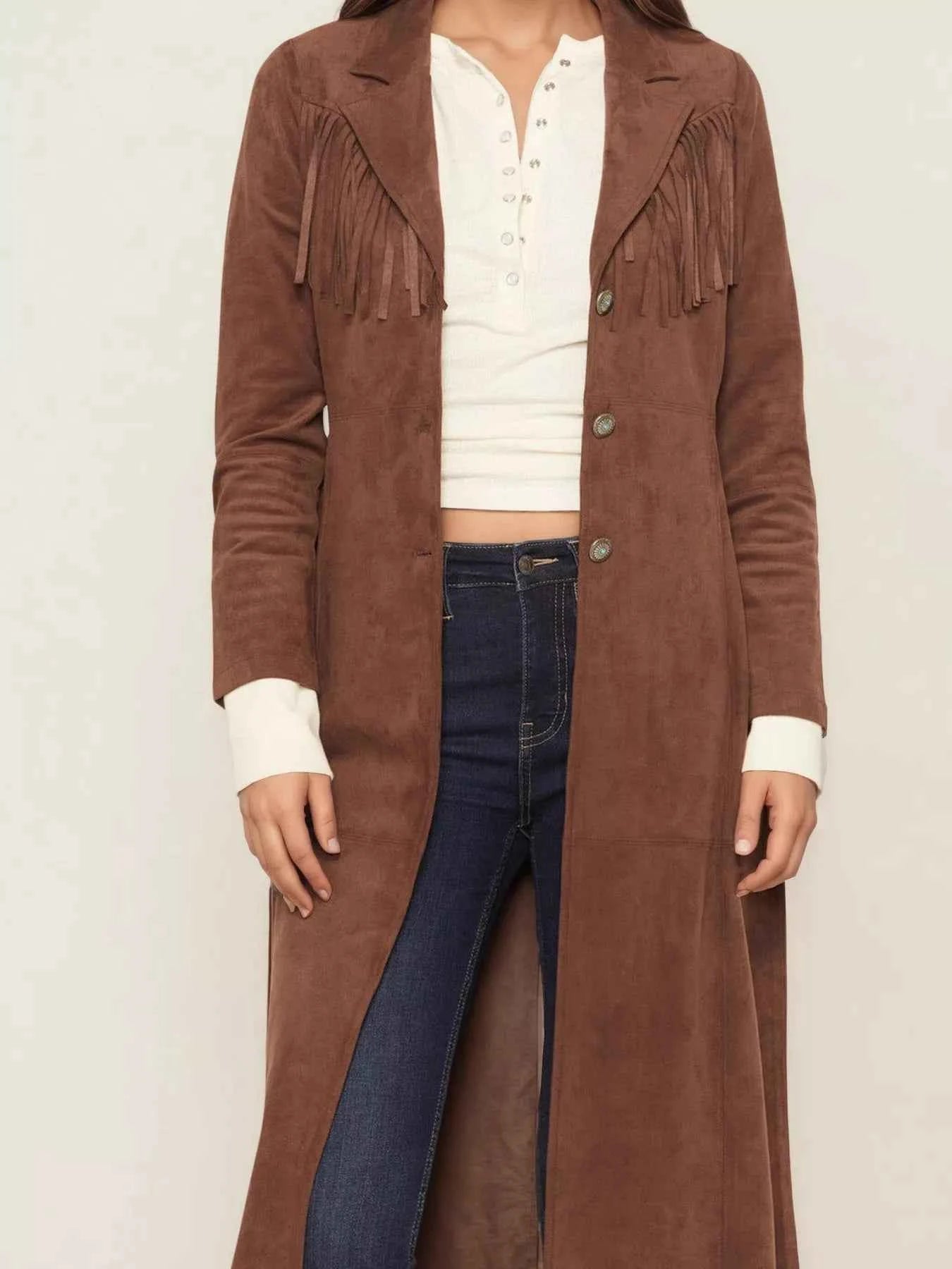 Fringe Lapel Collar Long Sleeve Coat e7dd857c60f9425da195ea586f5065d4-Max-Origin