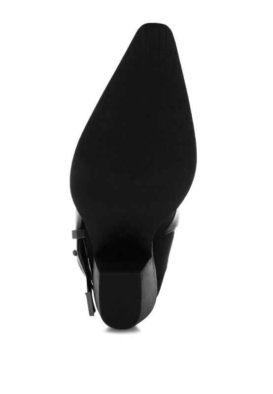 Raveta Microfiber Buckle Strap Western Boots e7e129e7-23e4-46da-ae6e-c5d8f5f9e550