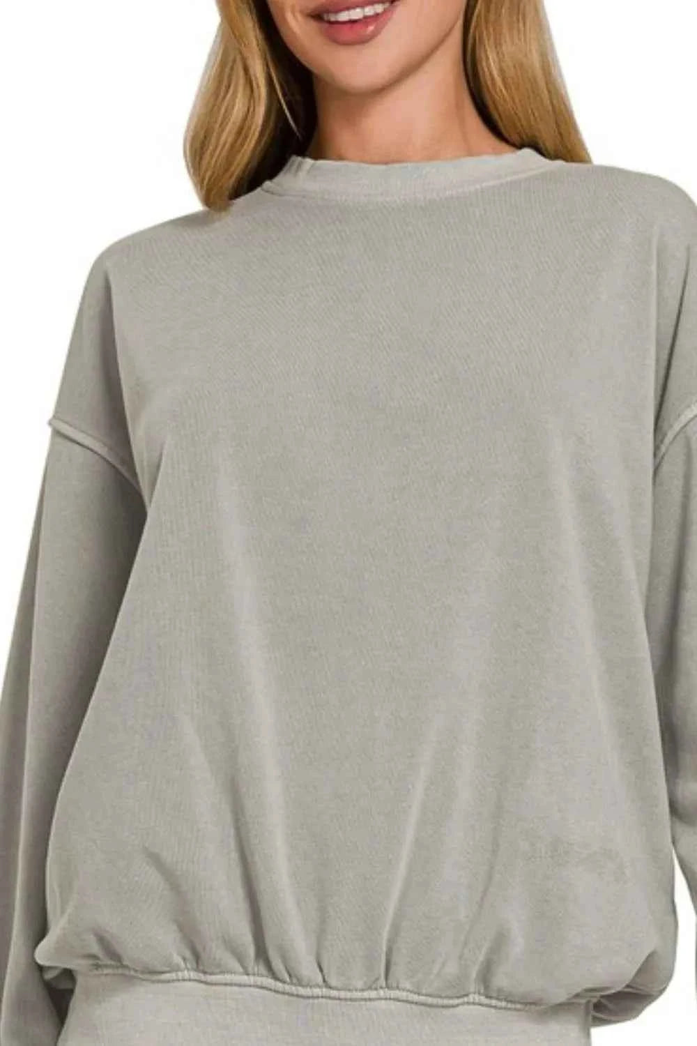 Zenana Soft Fleece Pigment Dye Round-neck Sweatshirts e7e492e3-db85-43b6-8893-89ba197aab33-Max-Origin