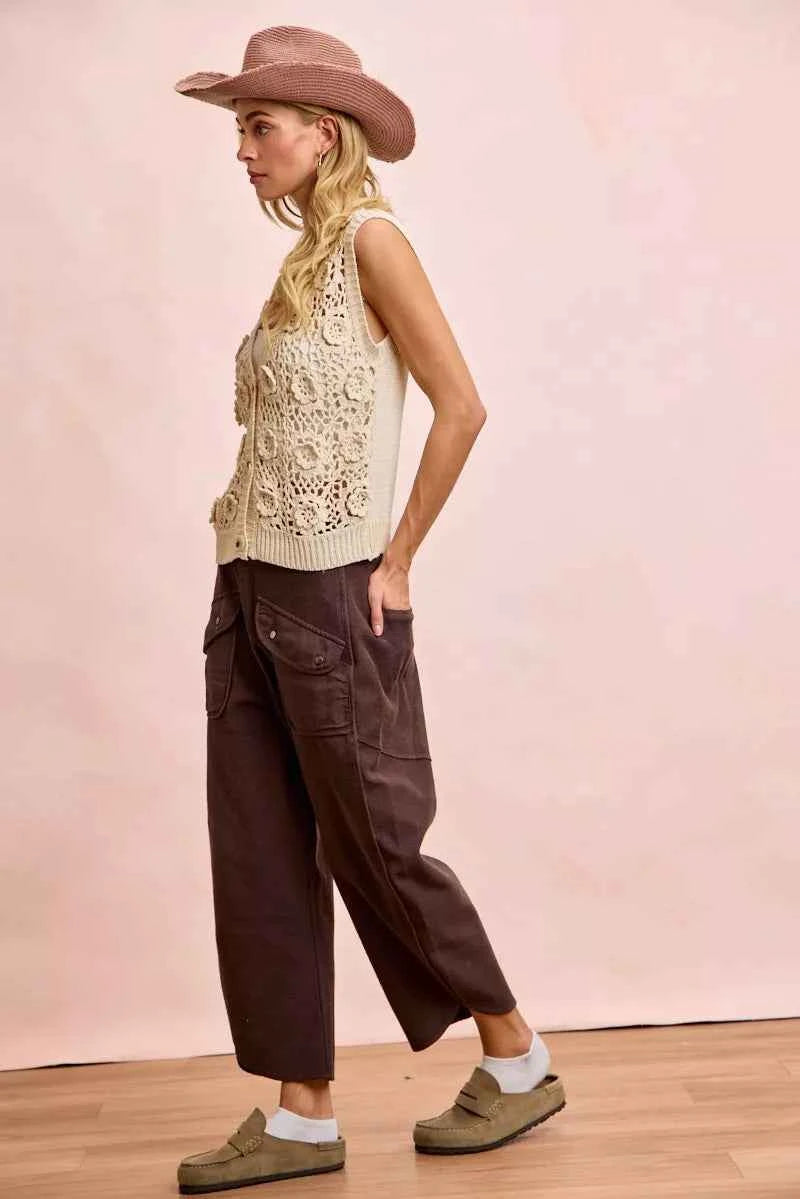 BiBi Washed Terry Pants with Pockets e80ac4a4d5d84ecf8c15b8b133a9094c-Max-Origin