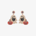 Ghost Rhinestone Alloy Earrings Multicolor One Size e81e34596bd648b5816b551381174de7-Max