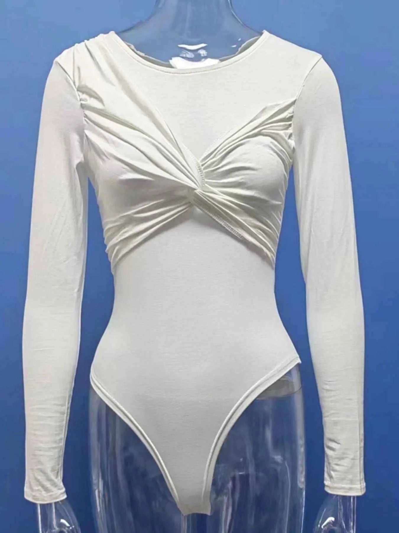 Twist Front Long Sleeve Bodysuit e82e1a39673e4db2b44cc4aa832a9903-Max-Origin