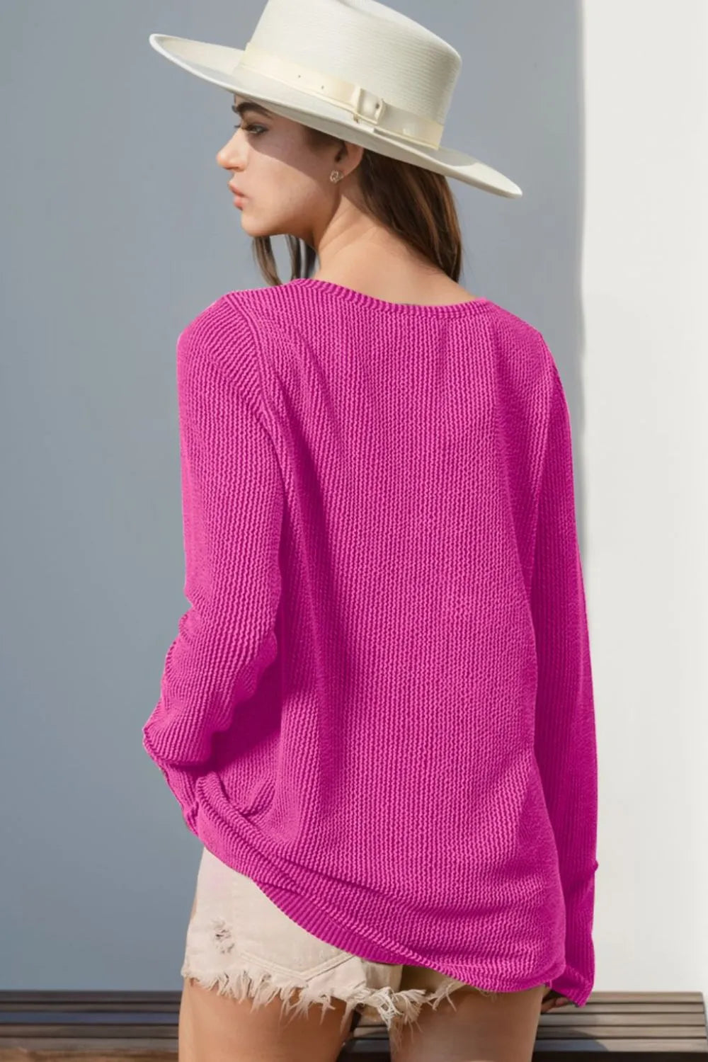 Double Take Full Size Notched Thumbhole Long Sleeve T-Shirt e831ed7b-6a7c-4b5c-a556-15d8c034e063-Max