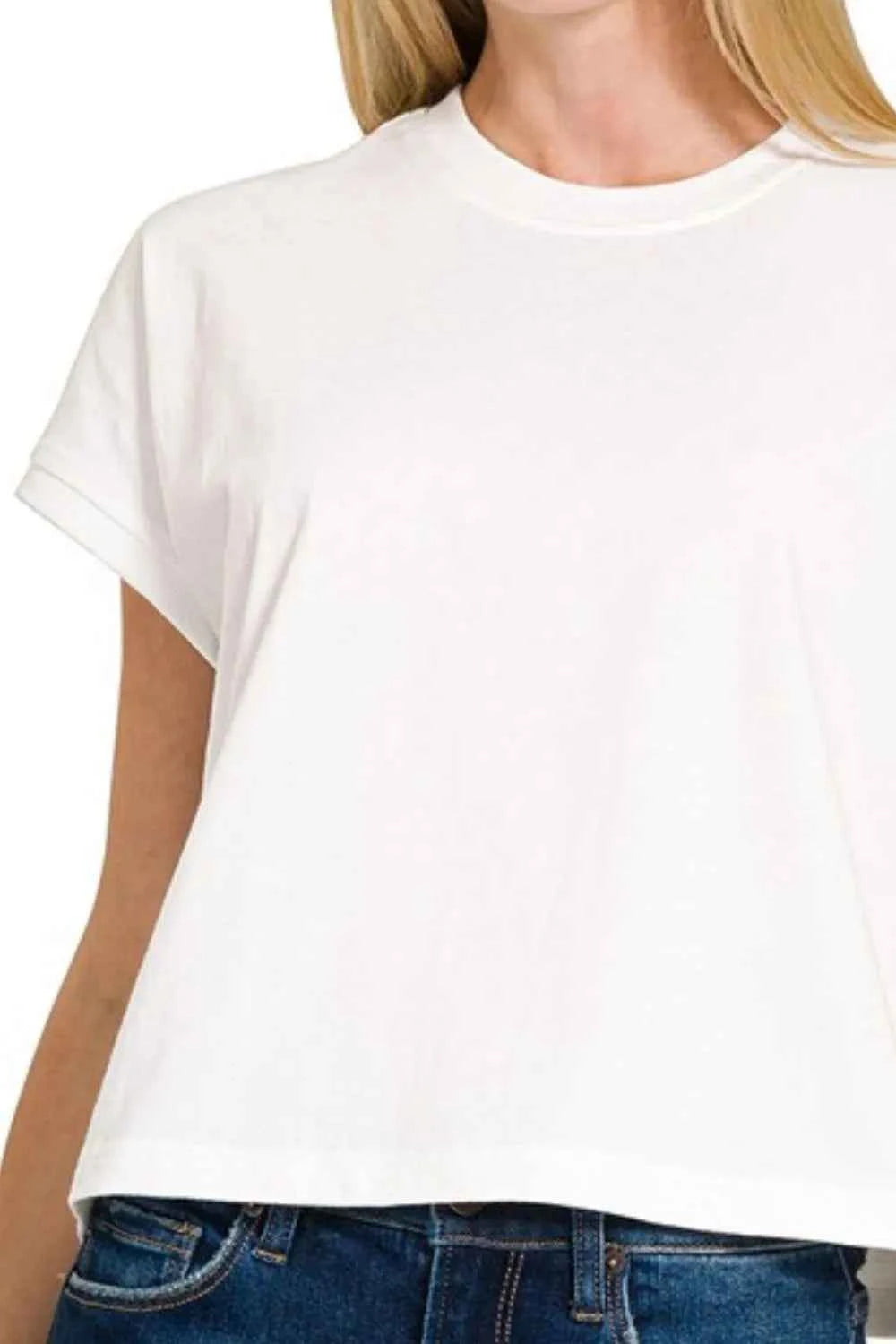 Zenana Premium Cotton Relaxed Crop Tee e83e4c2e-40d7-4666-8887-96b6a4fdeea2-Max-Origin