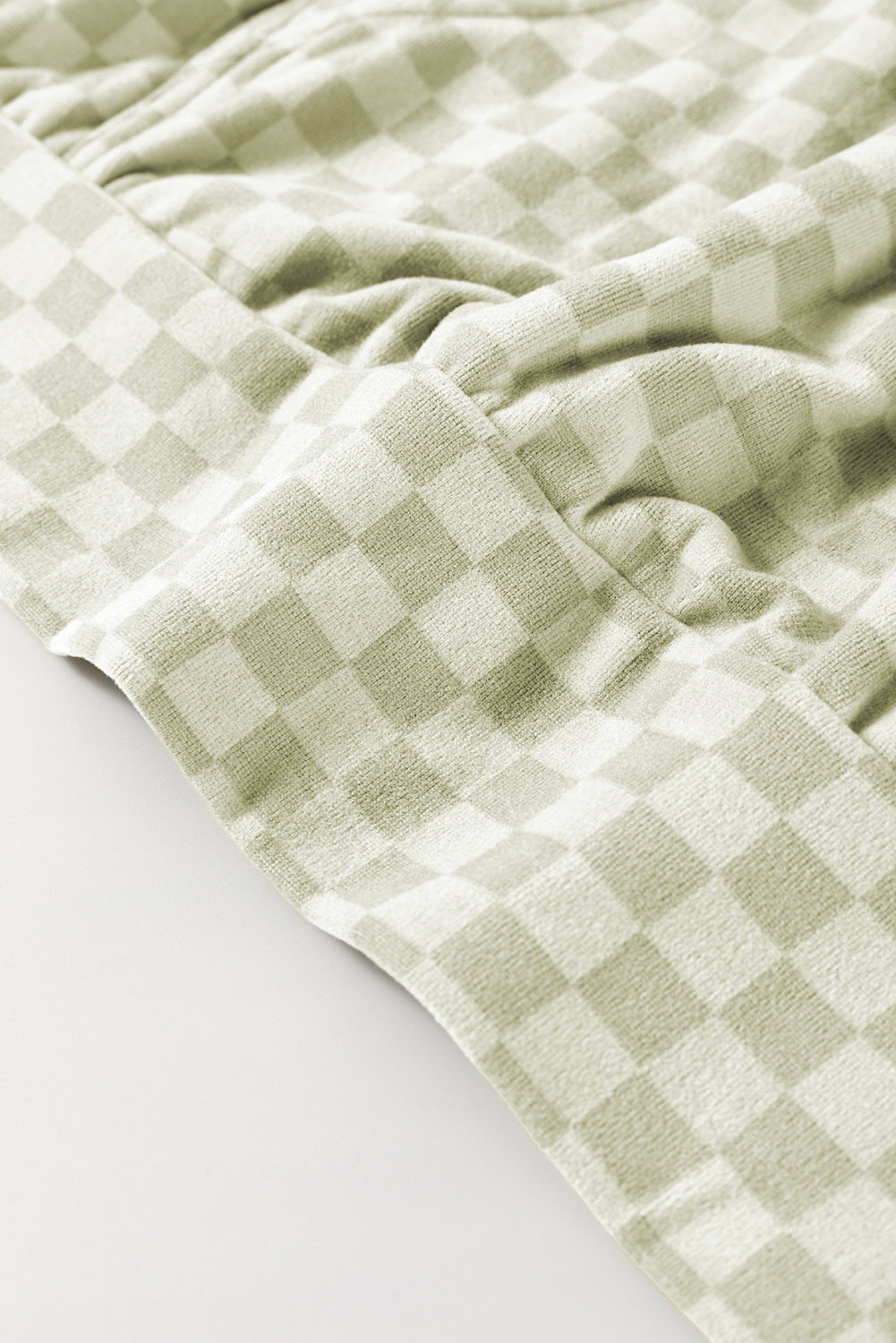 Green Checkered Kangaroo Pocket Hoodie e859788186220689