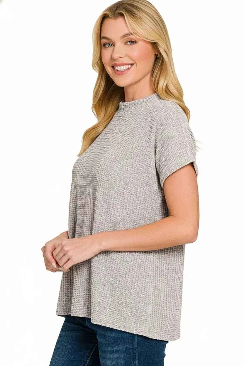 Zenana Chenille Waffle Cap Sleeve Sweater e8866996-3bc0-4dac-b071-e9bc8f5f94c9-Max-Origin