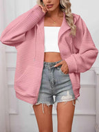 Full Size Textured Quilted Zip-Up Hooded Jacket Plus Size e8887b5f1c00438d853cef4701a3f8ed-Max-Origin