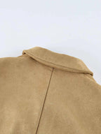 Suede Zip-Up Fitted Jacket e88a4e5fa617486db93474bc2ada2bdf-Max-Origin