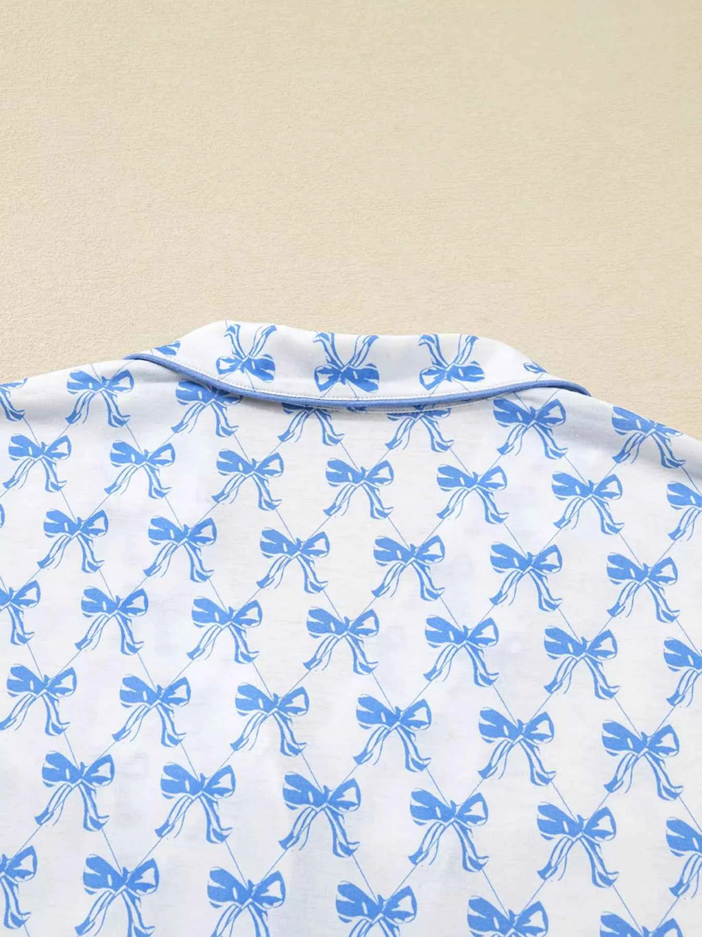 Bow Print Long Sleeve Shirt and Pants Pajama Set e8add101fd3d44359ce36b05bde200eb-Max-Origin