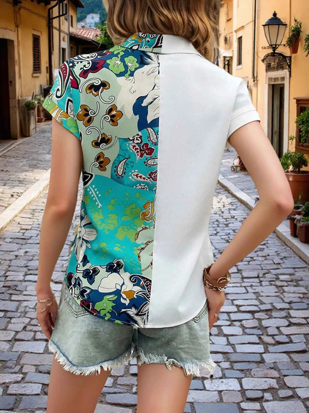 Printed Short Sleeve Button-Up Shirt e8bba81afc1f4e8aa3650673acf17cb8-Max-Origin