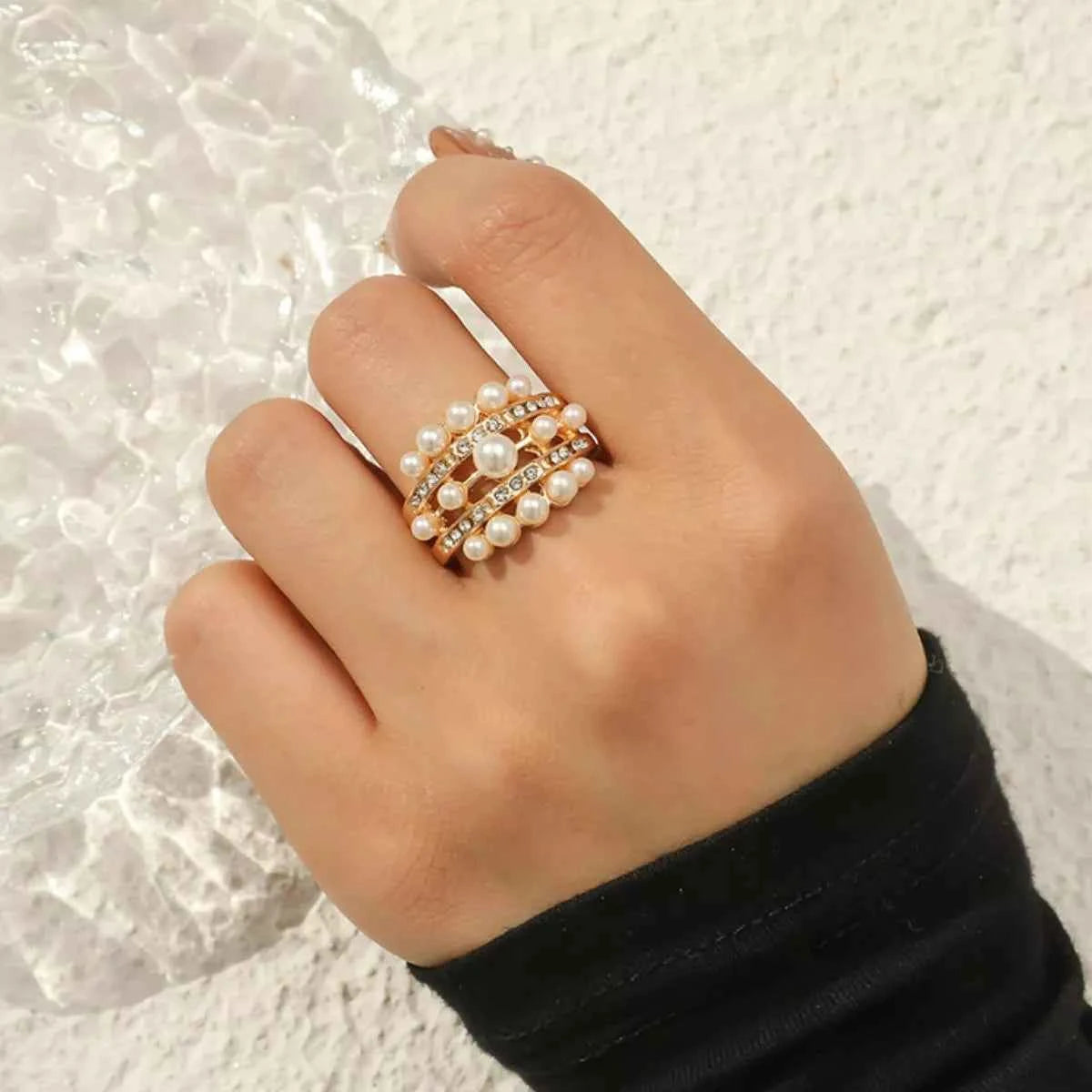 Pearl 18K Gold-Plated Open Ring Gold One Size e8c4d354-2b33-42b5-affd-3f9d3724d1ef-Max-Origin