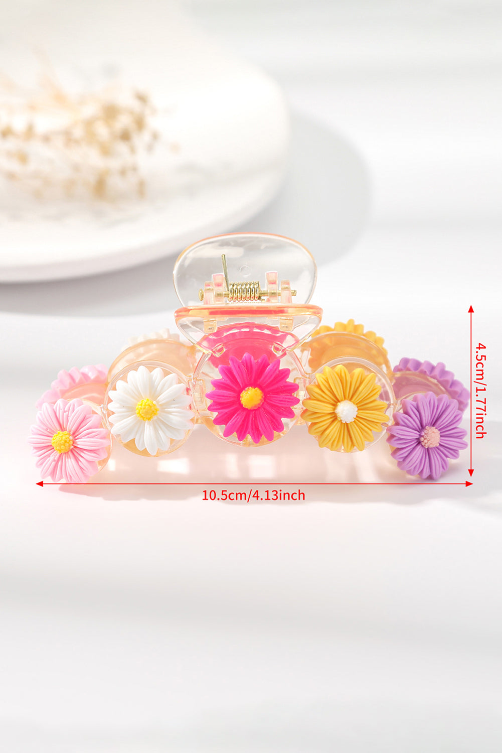 Yellow Flower Decor Hair Claw Clip e8ca58becb38d572