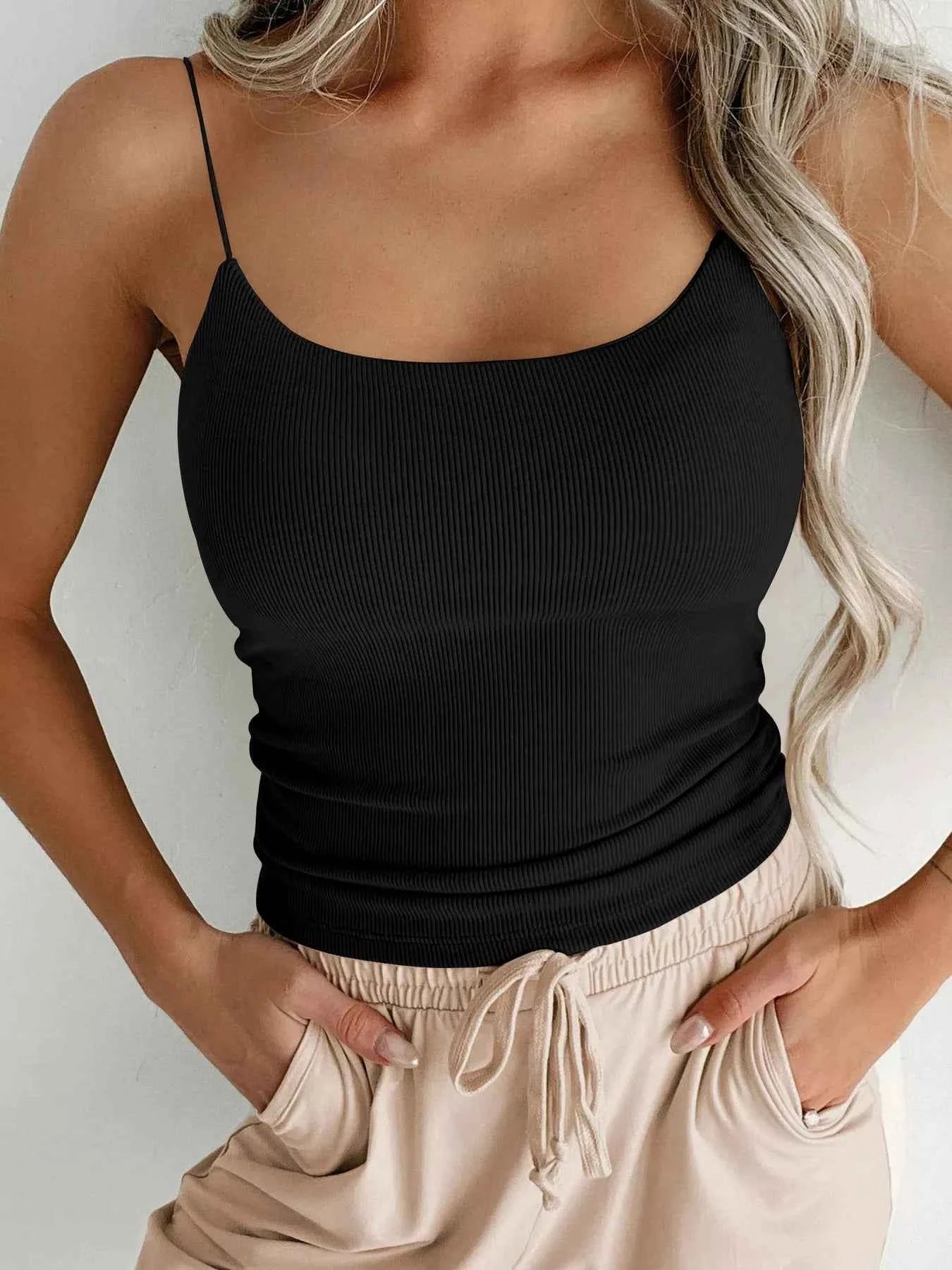 Scoop Neck Cami Black e8d31a9ab84840448daae132cd0763c1-Max-Origin