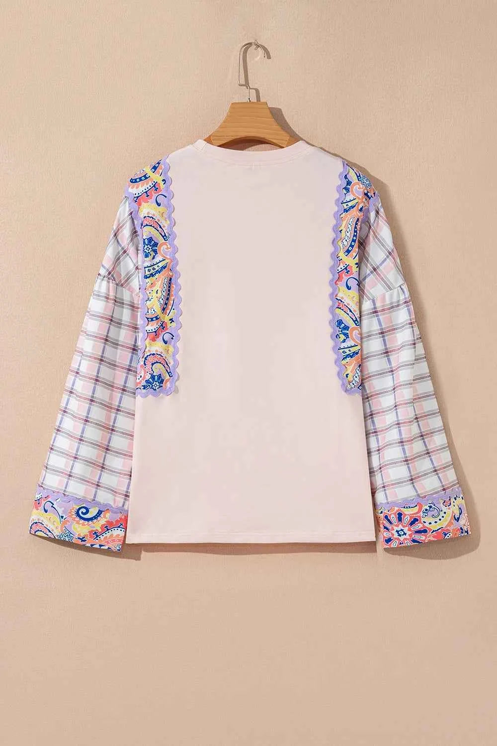 Paisley Print Plaid Long Sleeve Oversized Top e8f59ff4-77a7-4722-bc01-13d218c07fc9-Max-Origin