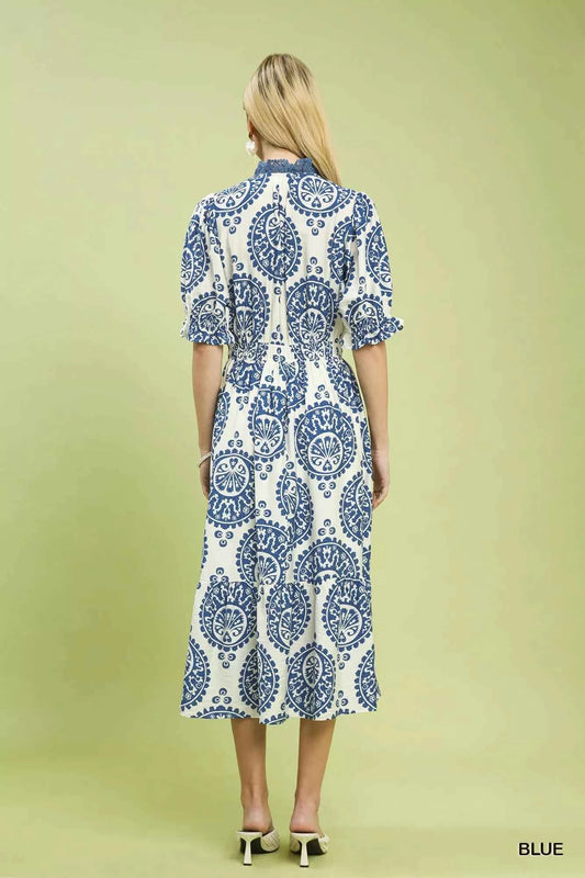 Paisley Smocked Waist Midi Dress e91cda94-154e-4b79-8043-025fc45a08ee-Max-Origin
