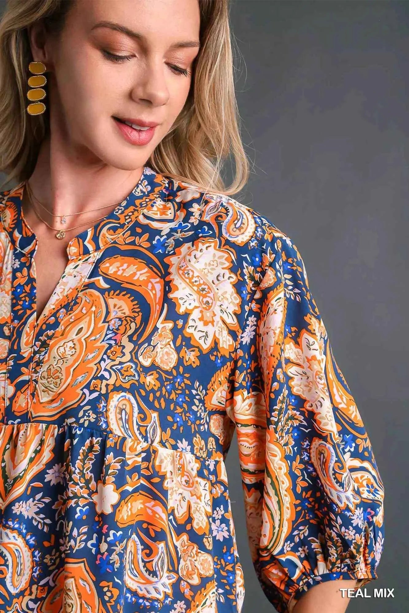 Umgee Mix Paisley Boho Tunic Blouse e9445568-15fd-4e71-bca3-aff8d3e9c60e-Max-Origin