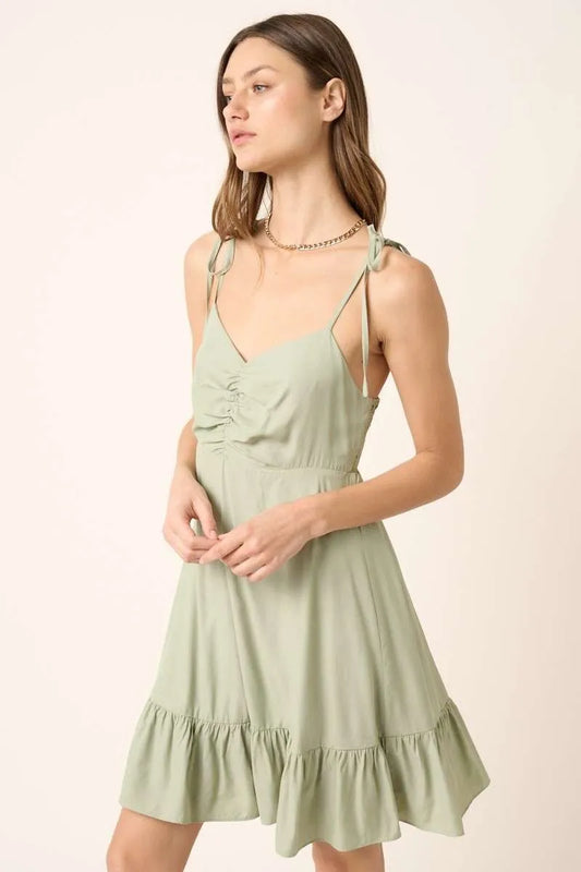 Mittoshop Ruched Detail Spaghetti Tie Mini Dress e9532eb42a8d4cccbb8ef33779b80315-Max-Origin